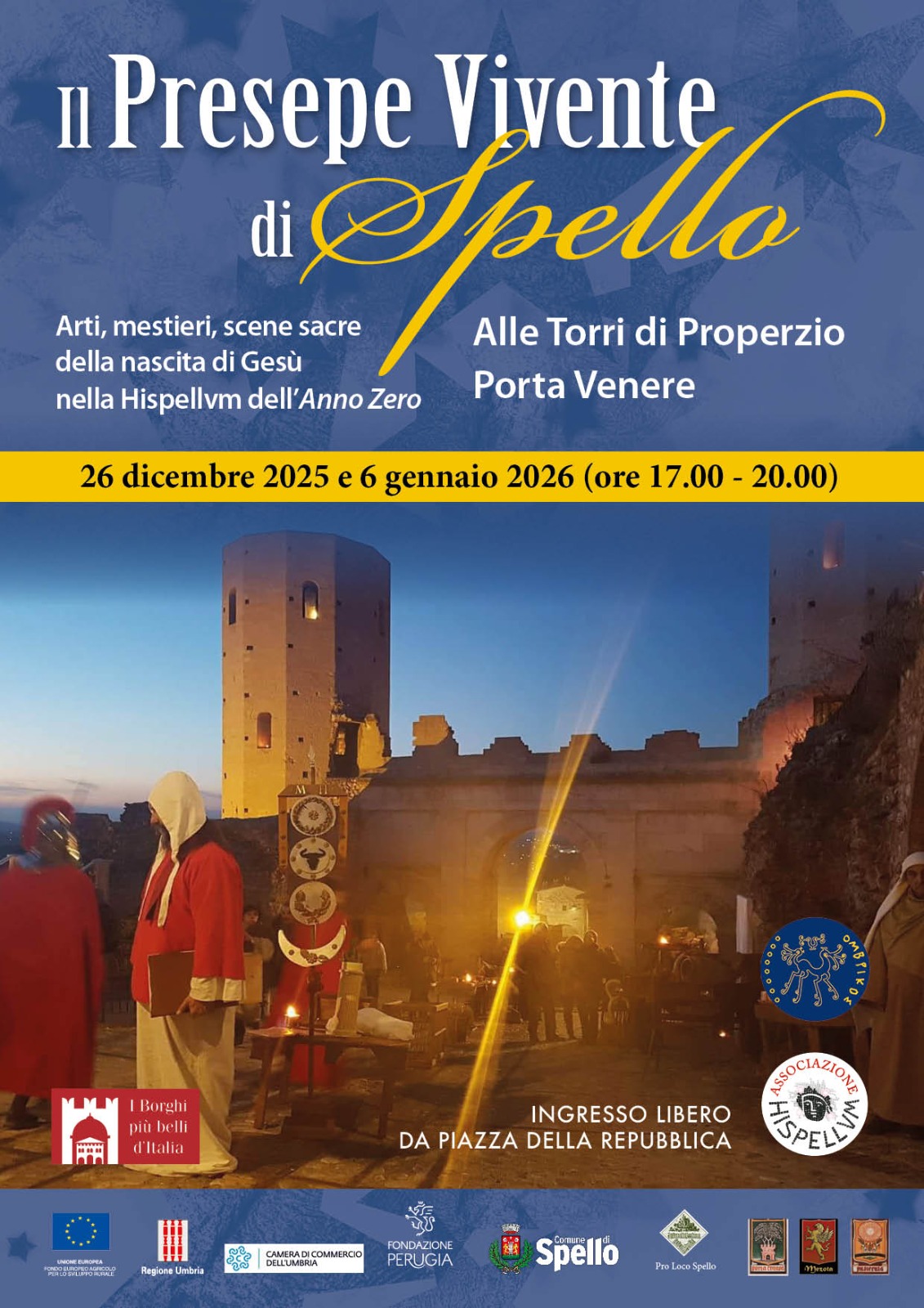 Affiche du Presepe Vivente di Spello 2025
