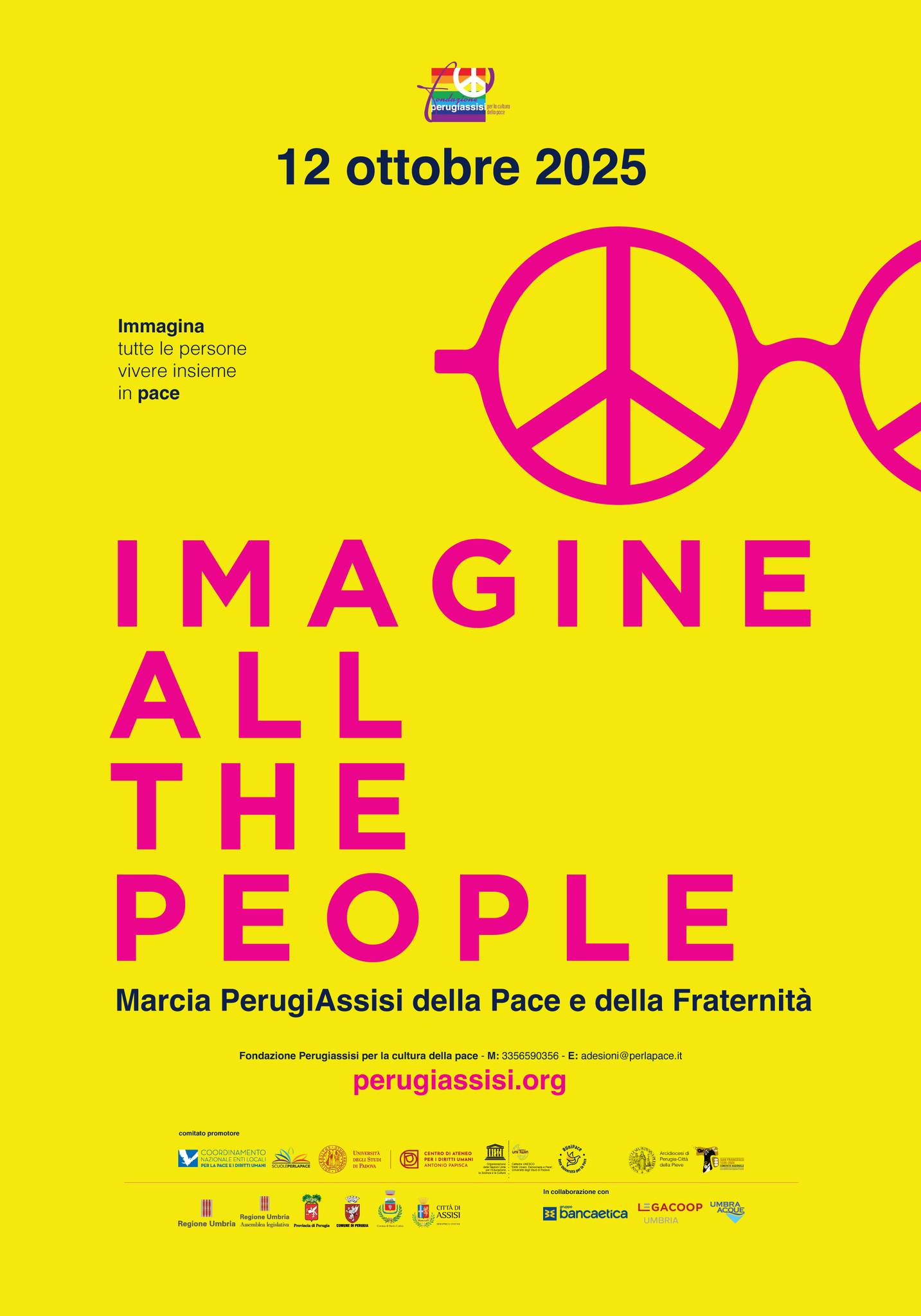 Locandina di Marcia PerugiAssisi a Perugia e Assisi