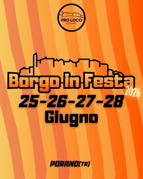 Poster Borgo in festa 2026 in Porano