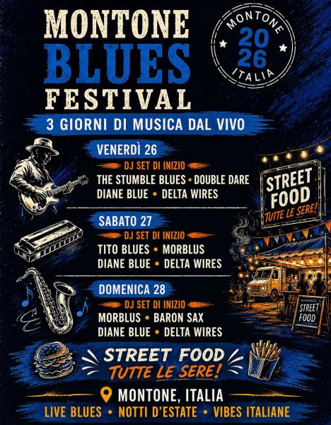 Affiche de Montone Blues Festival 2026 à Montone