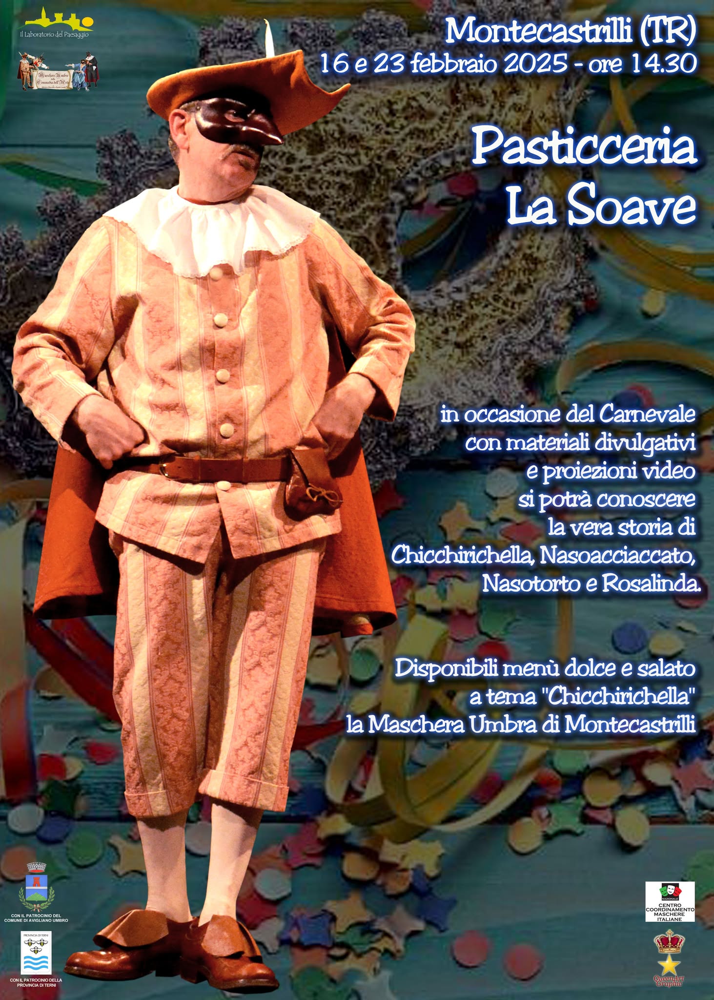 Poster del trionfo del carnevale Montecastrilli