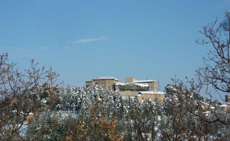 Castle of Montegiove in winter