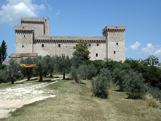 Narni, the Rocca Albornoz and the Roman ruins at Ocricolum