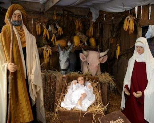 Représentation de la crèche traditionnelle dans le quartier San Martino de Gubbio - Gubbio.