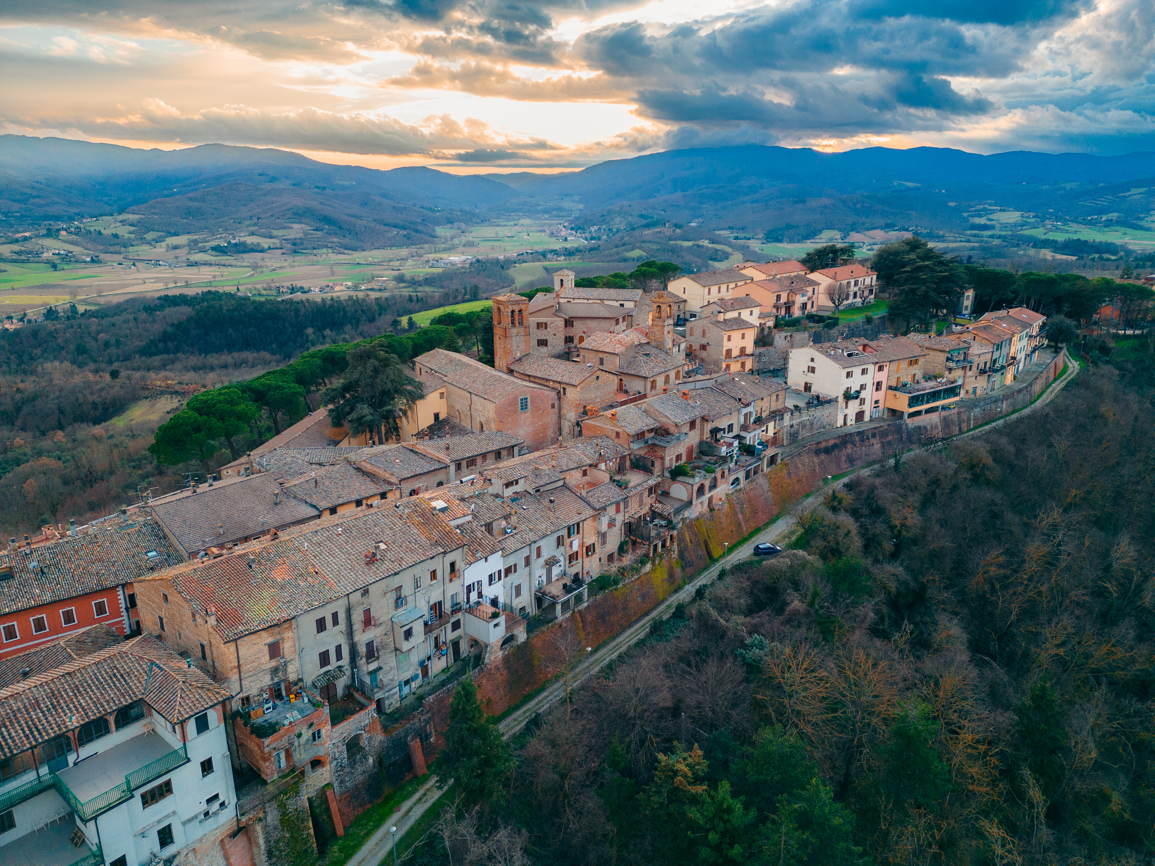 aerial view of the village of Citerna