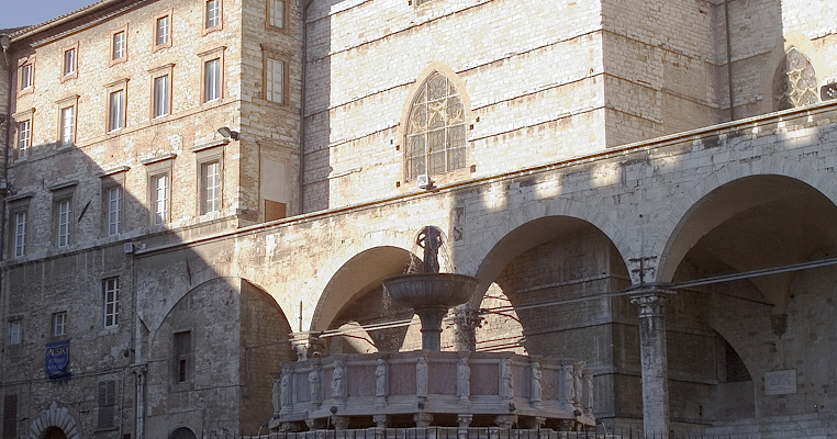 View of the Cathedral of San Lorenzo from the Fontana Maggiore, Perugia