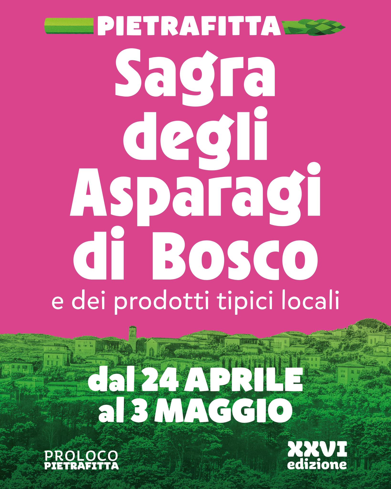 Poster Sagra degli asparagi di bosco 2026 in Piegaro
